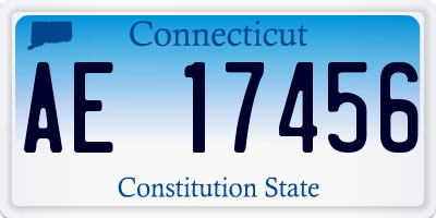 CT license plate AE17456