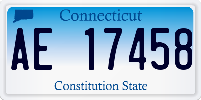 CT license plate AE17458