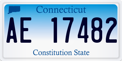 CT license plate AE17482