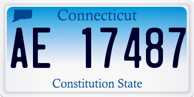 CT license plate AE17487