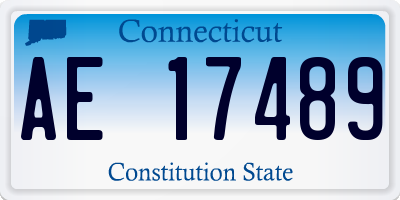 CT license plate AE17489