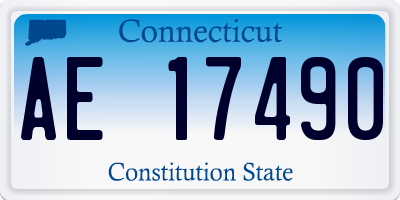 CT license plate AE17490