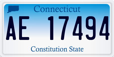 CT license plate AE17494