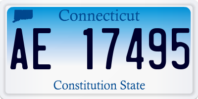 CT license plate AE17495