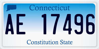 CT license plate AE17496