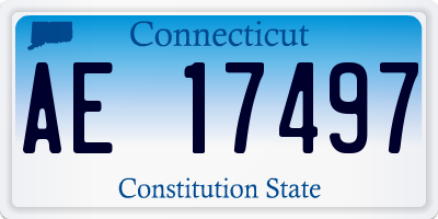 CT license plate AE17497