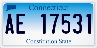 CT license plate AE17531