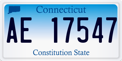 CT license plate AE17547