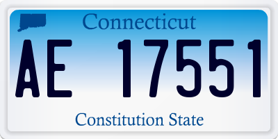 CT license plate AE17551