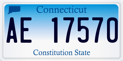 CT license plate AE17570