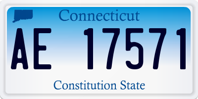 CT license plate AE17571