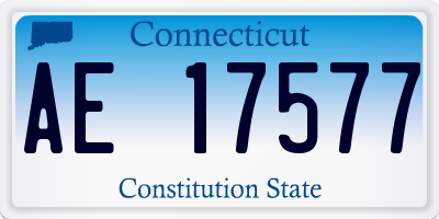 CT license plate AE17577