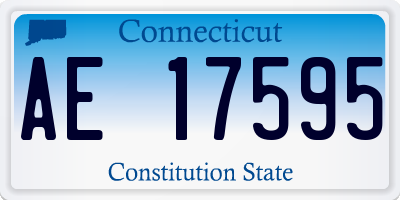 CT license plate AE17595