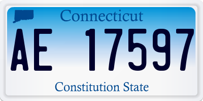 CT license plate AE17597