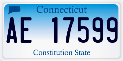CT license plate AE17599