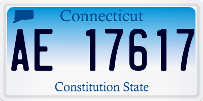 CT license plate AE17617