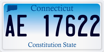 CT license plate AE17622