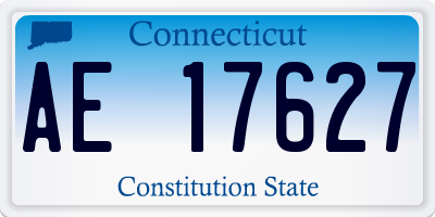 CT license plate AE17627
