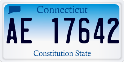CT license plate AE17642
