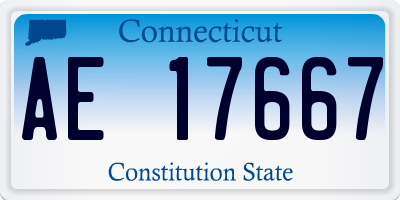 CT license plate AE17667