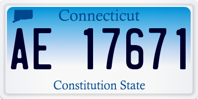 CT license plate AE17671