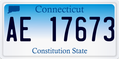 CT license plate AE17673
