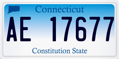 CT license plate AE17677