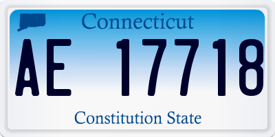 CT license plate AE17718
