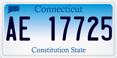 CT license plate AE17725