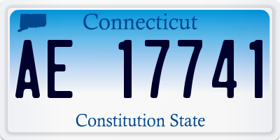 CT license plate AE17741