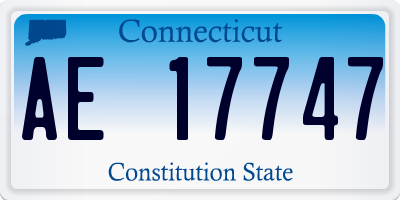 CT license plate AE17747