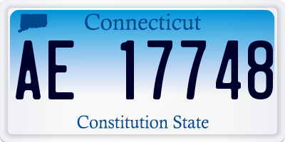 CT license plate AE17748