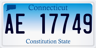 CT license plate AE17749