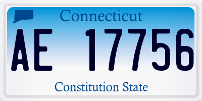 CT license plate AE17756