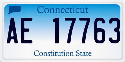 CT license plate AE17763