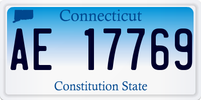 CT license plate AE17769