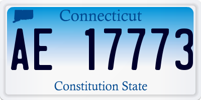 CT license plate AE17773