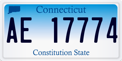 CT license plate AE17774