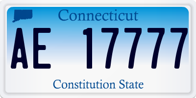 CT license plate AE17777