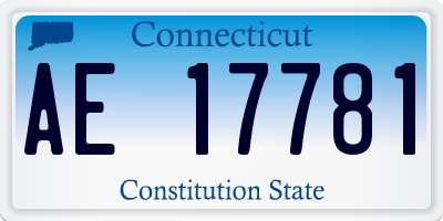 CT license plate AE17781