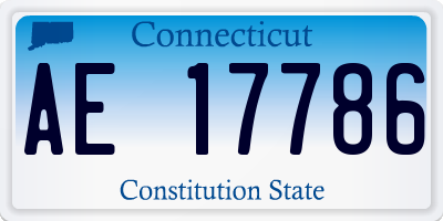CT license plate AE17786