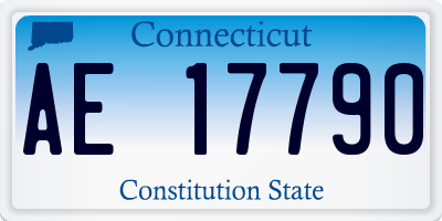 CT license plate AE17790