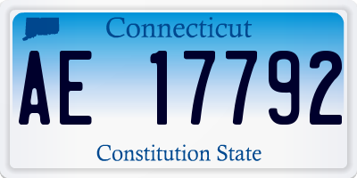 CT license plate AE17792