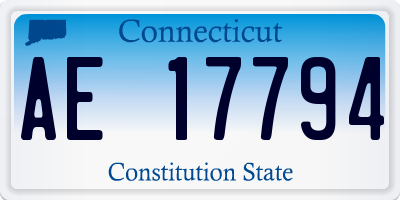 CT license plate AE17794