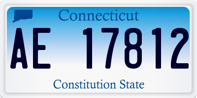 CT license plate AE17812