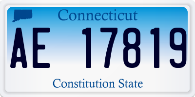 CT license plate AE17819