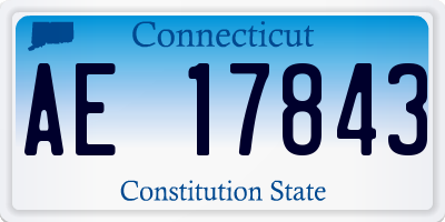 CT license plate AE17843