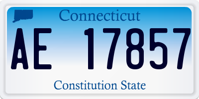 CT license plate AE17857