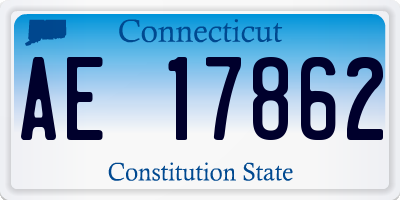 CT license plate AE17862