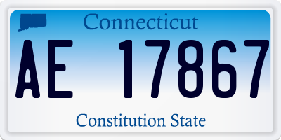 CT license plate AE17867